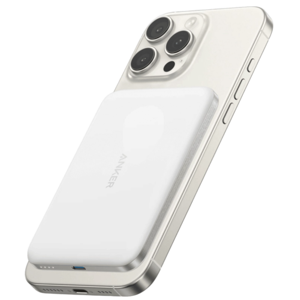 Павербанк Anker Nano MagGo Slim 5000 мА·г / 20 Вт White (A1665H21) 