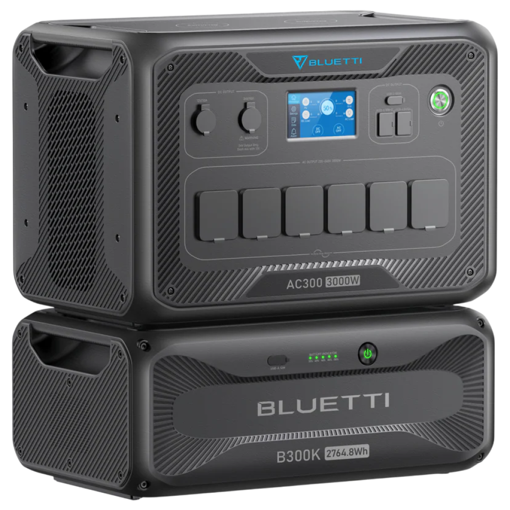 Зарядна станція Bluetti AC300 + акумуляторний модуль B300K, 3000W, 2764.8Wh, LiFePO4