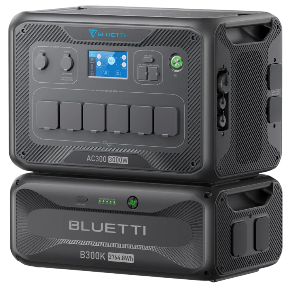 Зарядна станція Bluetti AC300 + акумуляторний модуль B300K, 3000W, 2764.8Wh, LiFePO4