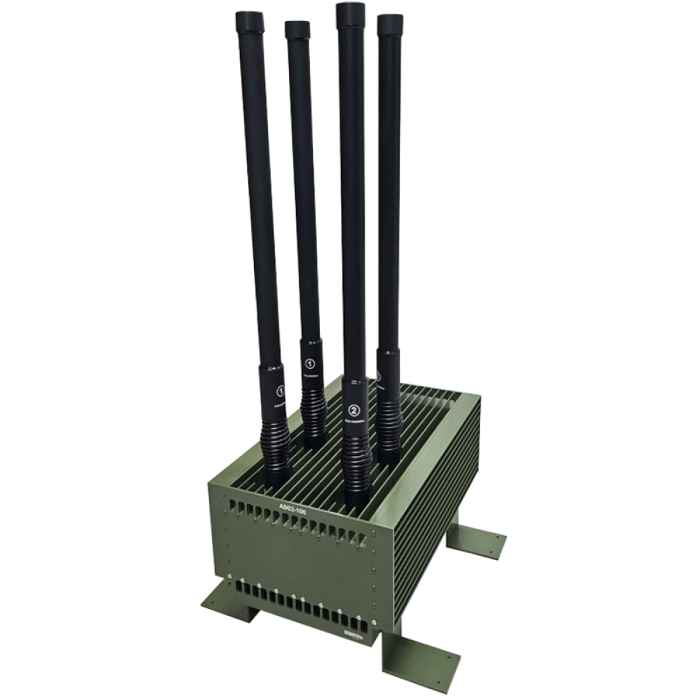Комплекс Antidron jammer AD02-100 (200-300 Мгц, 300-400 Мгц, 420-560 Мгц, 560-700 Мгц, 700-850 Мгц, 850-1020 Мгц, 2400-2550 Мгц, 2550-2700 Мгц)