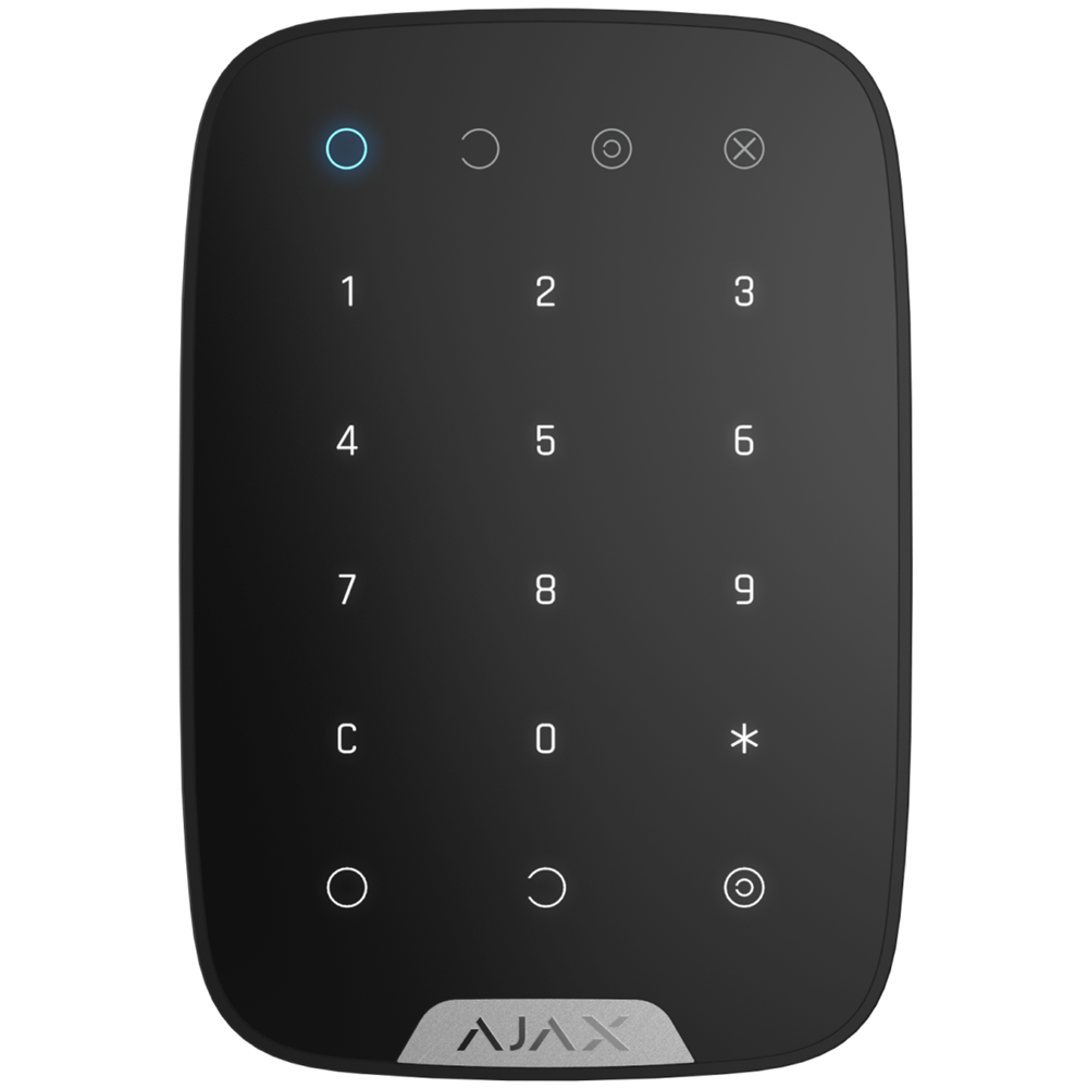 Бездротова сенсорна клавіатура Ajax KeyPad Jeweller black (38248.12.BL1)