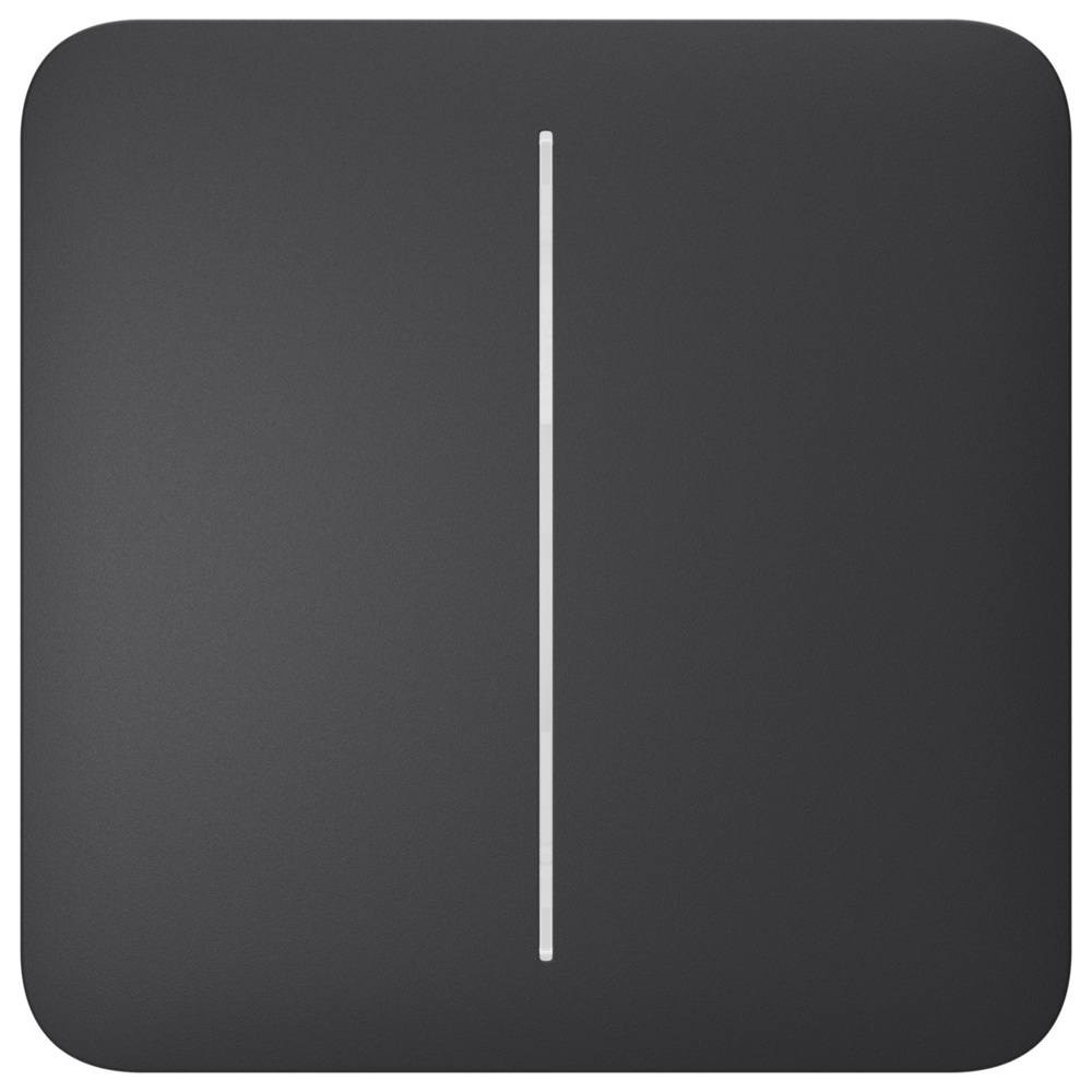 Умный двухклавишный выключатель света Ajax LightSwitch 2-gang Jeweller graphite
