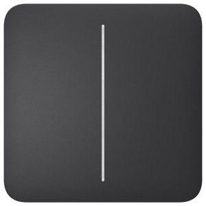 Умный двухклавишный выключатель света Ajax LightSwitch 2-gang Jeweller graphite