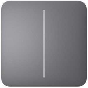 Умный двухклавишный выключатель света Ajax LightSwitch 2-gang Jeweller grey