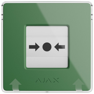 Беспроводная программируемая кнопка Ajax ManualCallPoint Jeweller (Green) с механизмом сброса  (87639.171.NC1)
