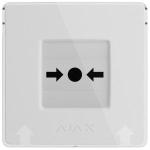 Бездротова програмована кнопка Ajax ManualCallPoint Jeweller (White) з механізмом скидання  (87645.171.NC1)
