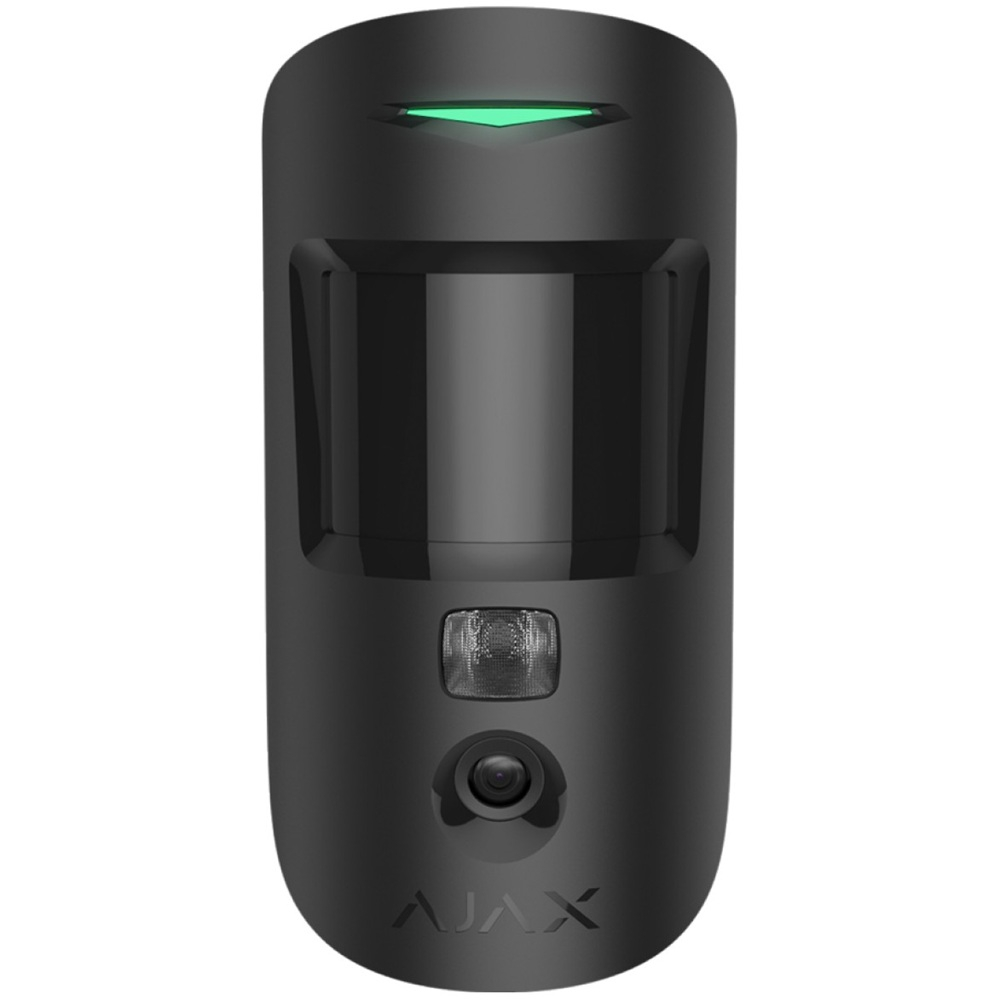 Бездротовий датчик руху Ajax MotionCam (PhOD) Jeweller black з підтримкою фотоверифікації