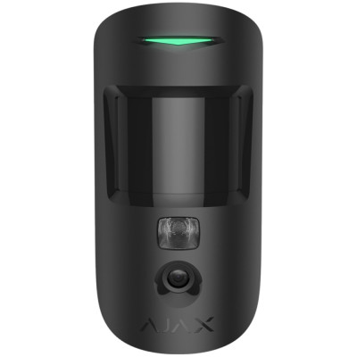 Бездротовий датчик руху Ajax MotionCam (PhOD) Jeweller black з підтримкою фотоверифікації