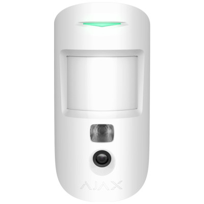 Бездротовий датчик руху Ajax MotionCam (PhOD) Jeweller white з підтримкою фотоверифікації