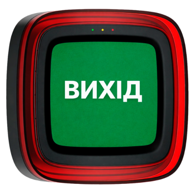 Бездротовий пожежний оповіщувач Ajax EN54 FireProtect (Sounder/VAD) "ВИХІД" Black адресний, світлозвуковий (161305.279.BL1)