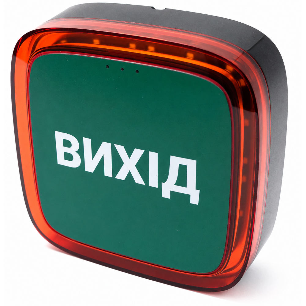 Бездротовий пожежний оповіщувач Ajax EN54 FireProtect (Sounder/VAD) "ВИХІД" Black адресний, світлозвуковий (161305.279.BL1)