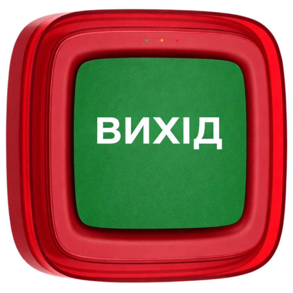 Бездротовий пожежний оповіщувач Ajax EN54 FireProtect (Sounder/VAD) "ВИХІД" Red адресний, світлозвуковий (161306.279.RD1)