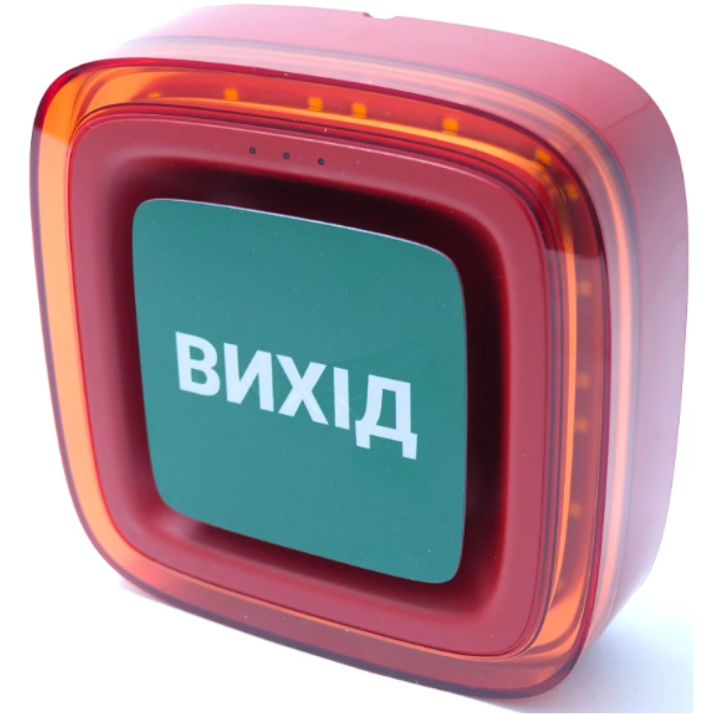 Бездротовий пожежний оповіщувач Ajax EN54 FireProtect (Sounder/VAD) "ВИХІД" Red адресний, світлозвуковий (161306.279.RD1)