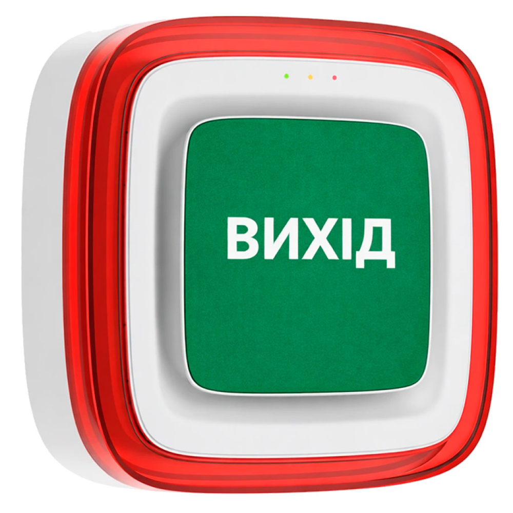 Бездротовий пожежний оповіщувач Ajax EN54 FireProtect (Sounder/VAD) "ВИХІД" White адресний, світлозвуковий (161304.279.WH1)