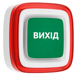 Бездротовий пожежний оповіщувач Ajax EN54 FireProtect (Sounder/VAD) "ВИХІД" White адресний, світлозвуковий (161304.279.WH1)