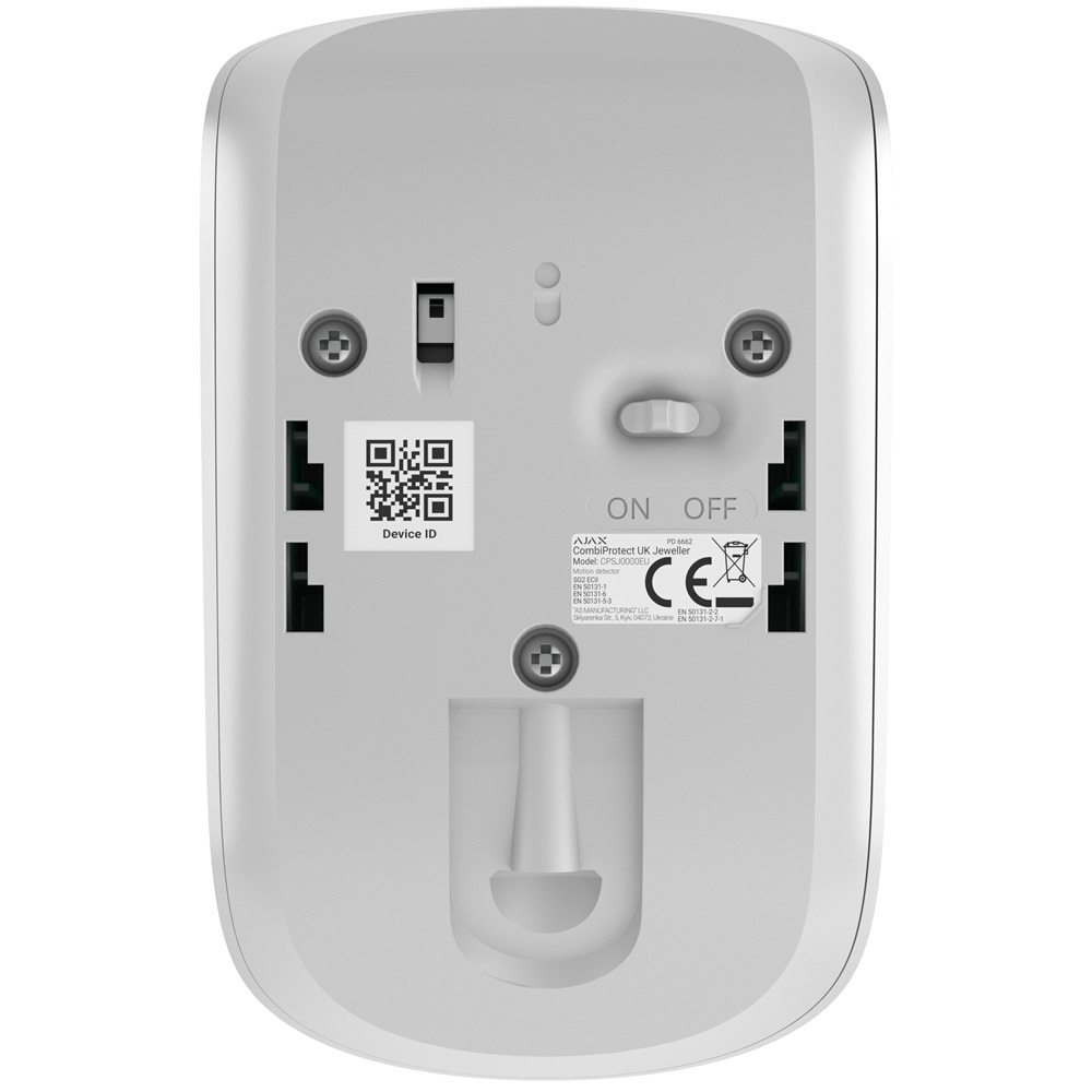 Беспроводный датчик движения и разбития Ajax CombiProtect Jeweller white (38097.06.WH1)