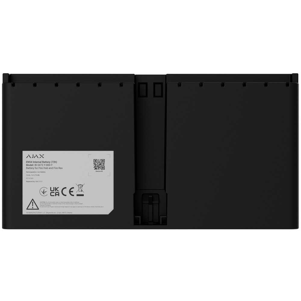 Аккумулятор Ajax EN54 Internal Battery (72h) black для Fire Hub и Fire Rex