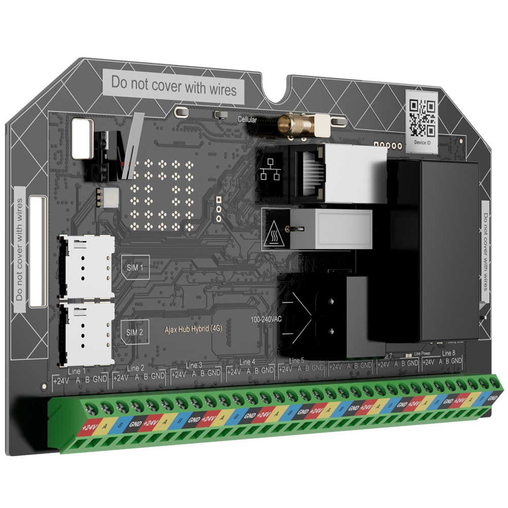 Гибридная централь Ajax Superior Hub Hybrid (4G) (without casing) с поддержкой фотоверификации (124104.267.NC)