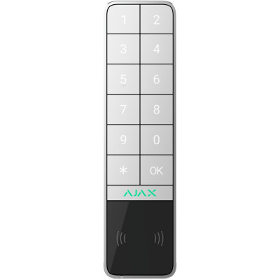 Беспроводная клавиатура Ajax KeyPad Outdoor Jeweller white (99967.286.WH1)
