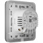 Умный сенсорный двухклавишный проходной выключатель света Ajax LightSwitch (2-gang/2-way) Jeweller grey