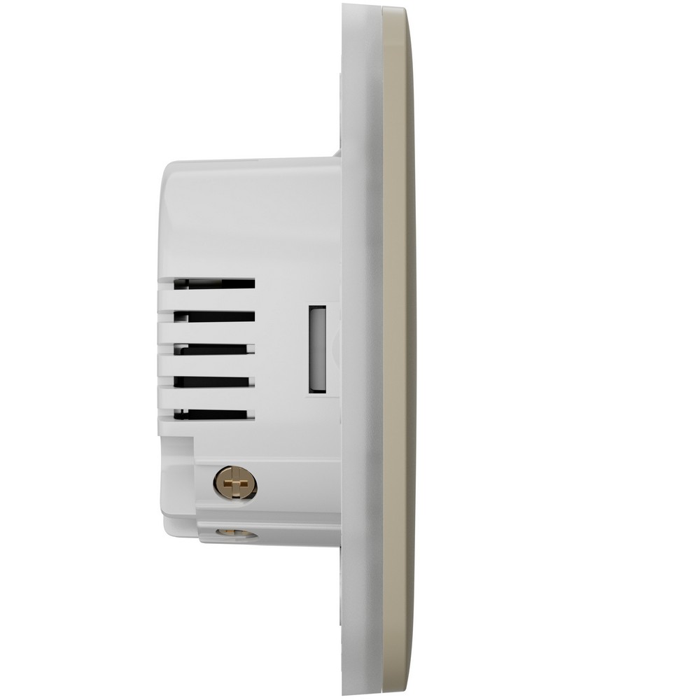 Умный сенсорный двухклавишный проходной выключатель света Ajax LightSwitch (2-gang/2-way) Jeweller ivory