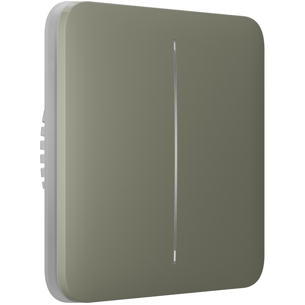 Розумний сенсорний двоклавішний прохідний вимикач світла Ajax LightSwitch (2-gang/2-way) Jeweller oyster