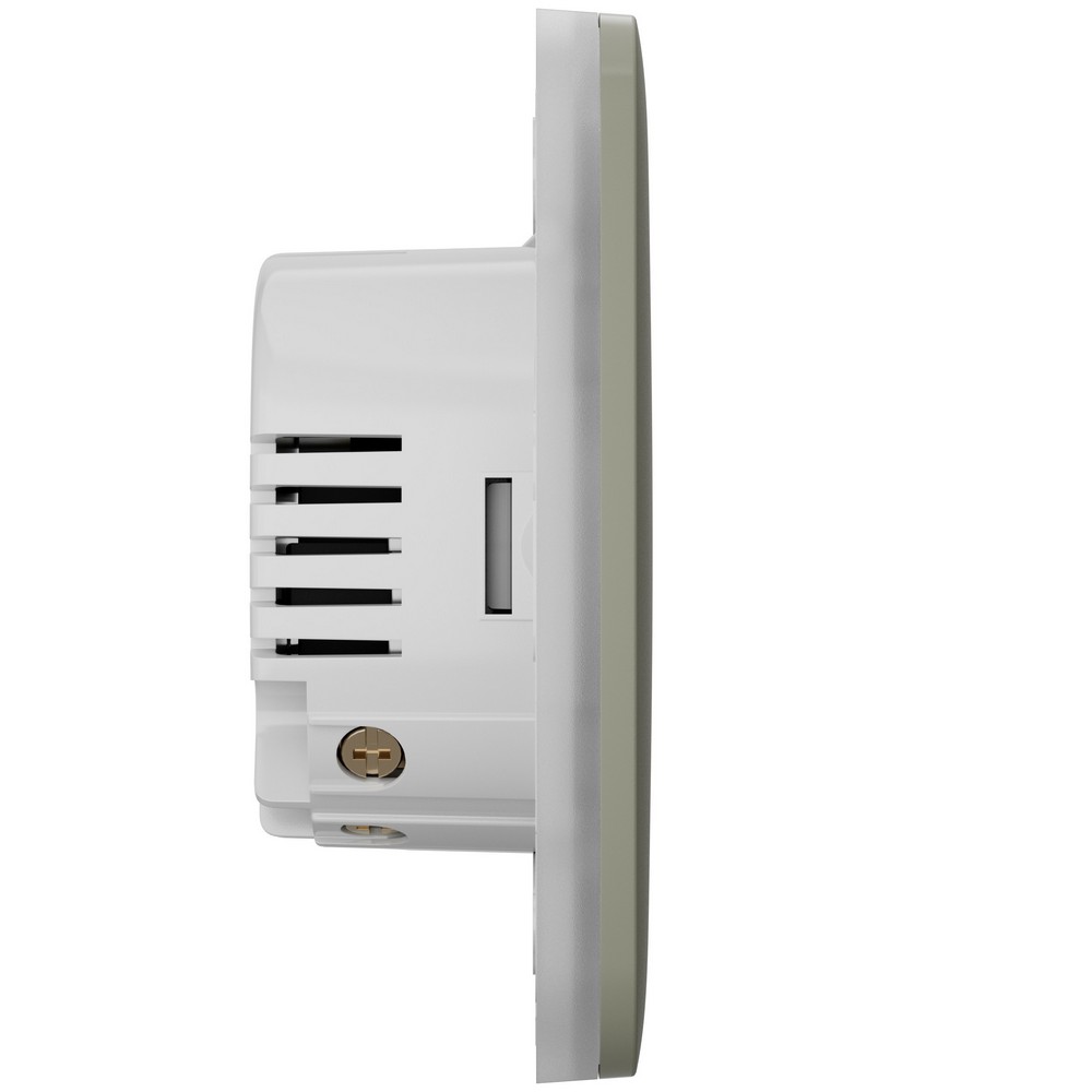 Розумний сенсорний двоклавішний прохідний вимикач світла Ajax LightSwitch (2-gang/2-way) Jeweller oyster