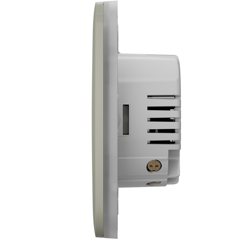 Розумний сенсорний двоклавішний прохідний вимикач світла Ajax LightSwitch (2-gang/2-way) Jeweller oyster