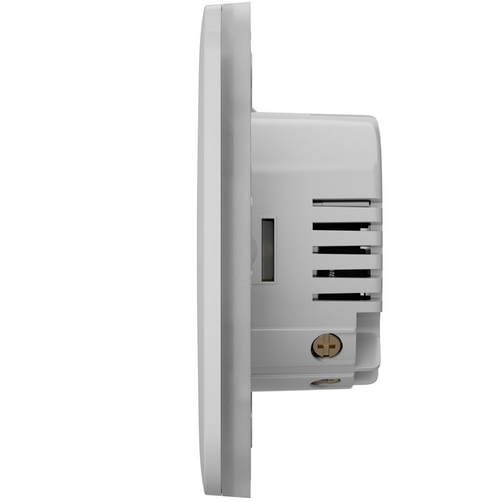 Розумний сенсорний двоклавішний прохідний вимикач світла Ajax LightSwitch (2-gang/2-way) Jeweller white