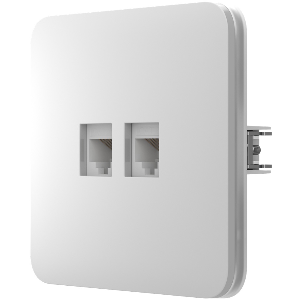 Вбудована інтернет-розетка Ajax Outlet (LAN) white з двома портами (white LAN connector)