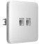 Вбудована інтернет-розетка Ajax Outlet (LAN) white з двома портами (white LAN connector)