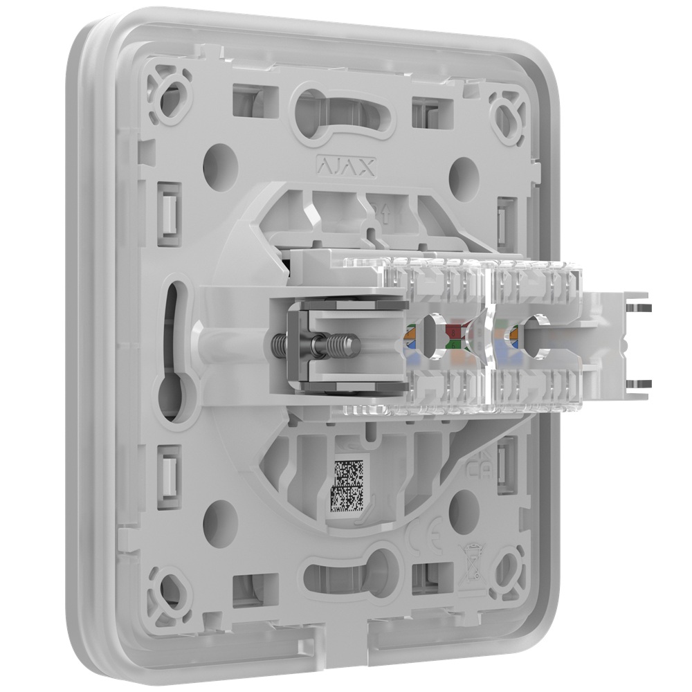 Вбудована інтернет-розетка Ajax Outlet (LAN) white з двома портами (white LAN connector)