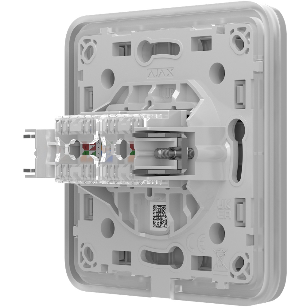 Вбудована інтернет-розетка Ajax Outlet (LAN) white з двома портами (white LAN connector)