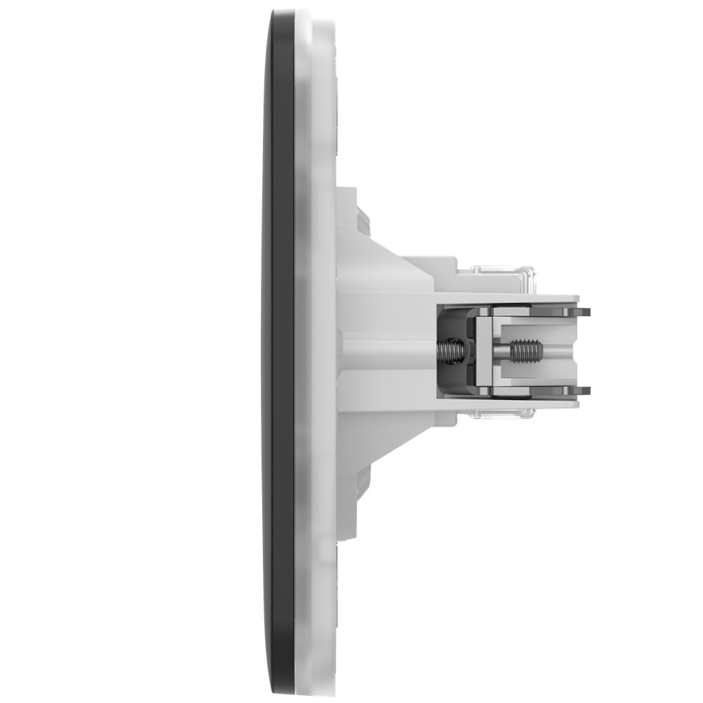 Вбудована інтернет-розетка Ajax Outlet (LAN) black з двома портами (black LAN connector)