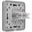 Вбудована інтернет-розетка Ajax Outlet (LAN) black з двома портами (black LAN connector)