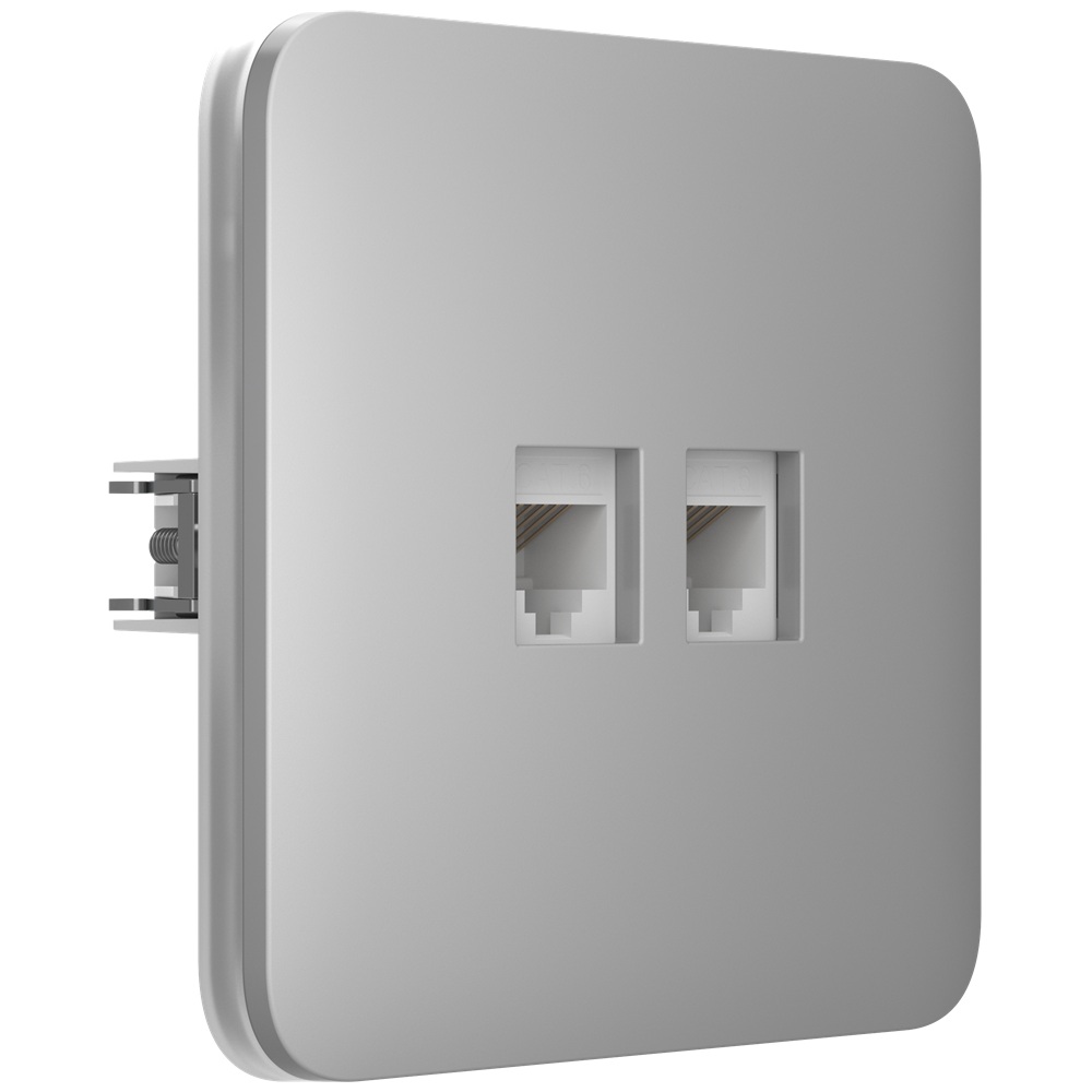 Встроенная интернет-розетка Ajax Outlet (LAN) fog с двумя портами (white LAN connector)