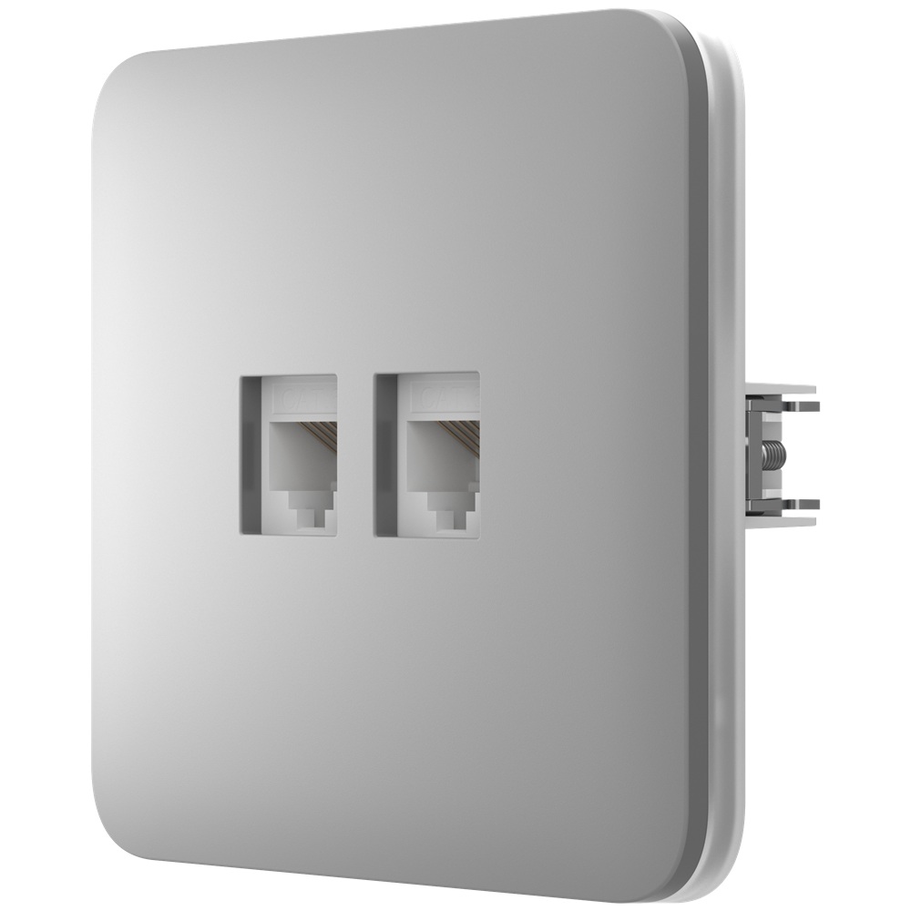 Встроенная интернет-розетка Ajax Outlet (LAN) fog с двумя портами (white LAN connector)