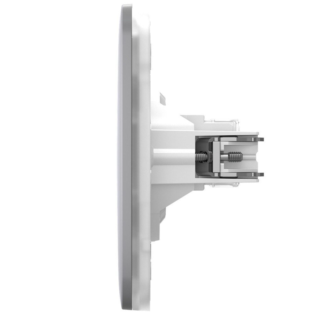 Вбудована інтернет-розетка Ajax Outlet (LAN) grey з двома портами (black LAN connector)