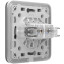 Вбудована інтернет-розетка Ajax Outlet (LAN) grey з двома портами (black LAN connector)
