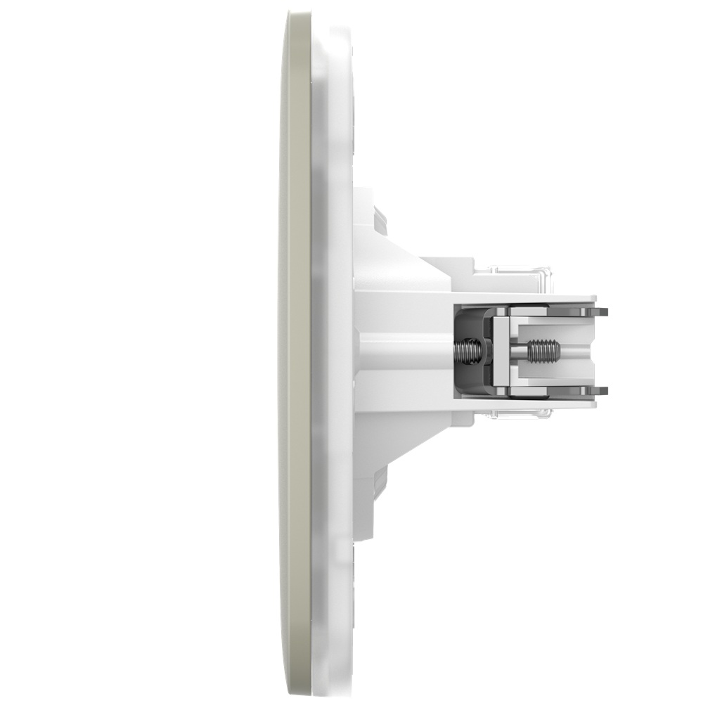 Вбудована інтернет-розетка Ajax Outlet (LAN) olive з двома портами (black LAN connector)