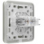 Вбудована інтернет-розетка Ajax Outlet (LAN) olive з двома портами (black LAN connector)