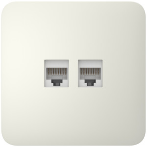 Встроенная интернет-розетка Ajax Outlet (LAN) oyster с двумя портами (white LAN connector)