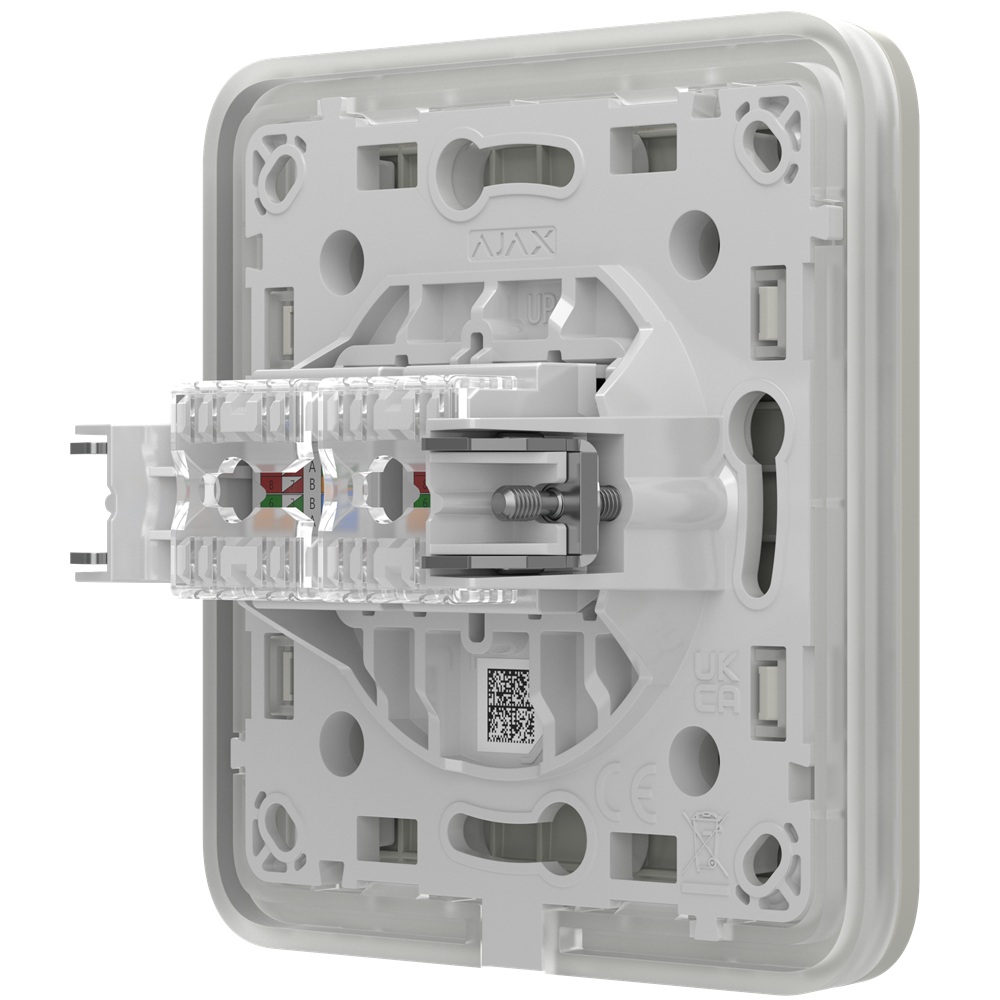 Вбудована інтернет-розетка Ajax Outlet (LAN) oyster з двома портами (white LAN connector)