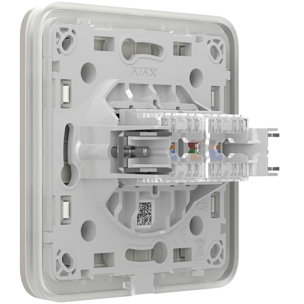 Вбудована інтернет-розетка Ajax Outlet (LAN) oyster з двома портами (white LAN connector)