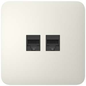 Встроенная интернет-розетка Ajax Outlet (LAN) oyster с двумя портами (black LAN connector)