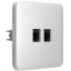 Встроенная интернет-розетка Ajax Outlet (LAN) white с двумя портами (black LAN connector)