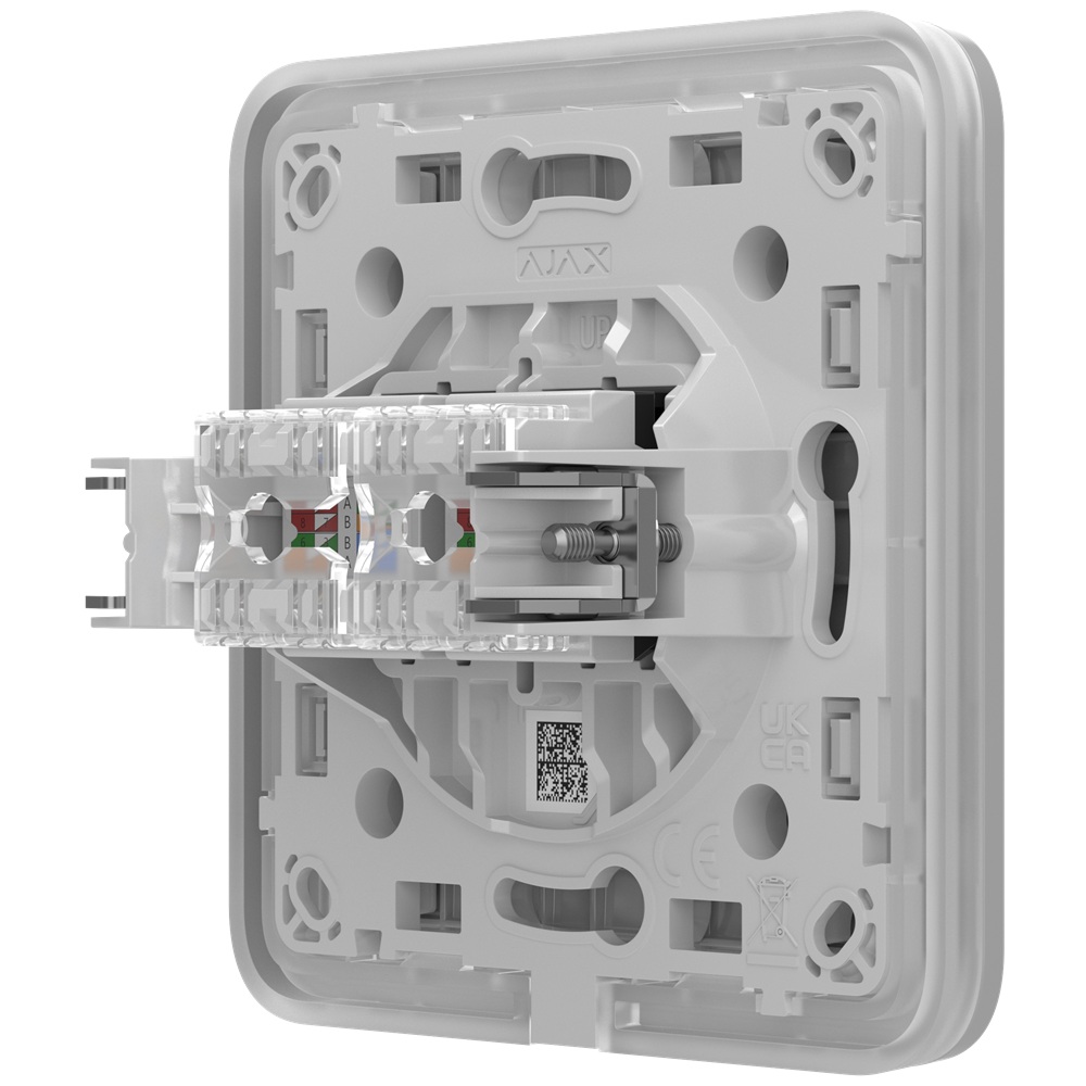 Встроенная интернет-розетка Ajax Outlet (LAN) white с двумя портами (black LAN connector)