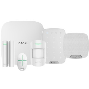 Комплект бездротової сигналізації Ajax StarterKit + KeyPad + HomeSiren white