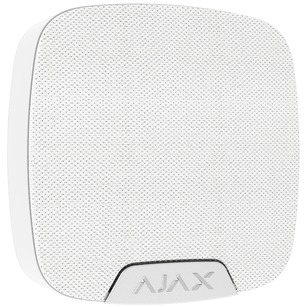 Беспроводная сирена Ajax Superior HomeSiren Jeweller white с клеммой для светодиода (67732.11.WH1)