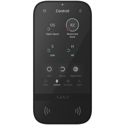 Бездротова клавіатура Ajax Superior KeyPad TouchScreen G3 Jeweller black  (149673.148.BL1)